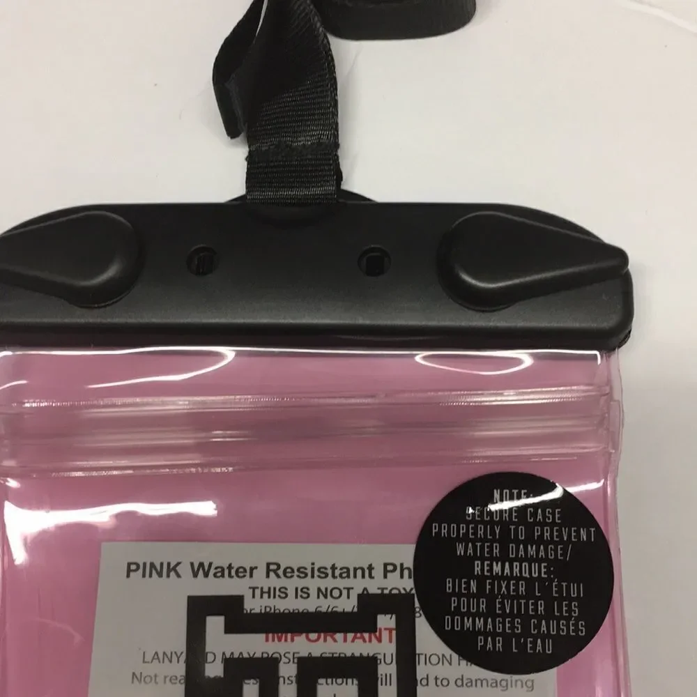 NEW PINK Water Resistant Phone Pouch pink Plastic